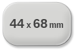 44x68mm rektangulær hjørner runde