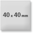 40x40mm kvadratisk