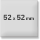 52x52mm kvadratisk