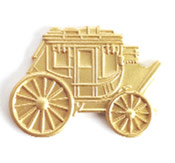 Mat guldfarvet pin